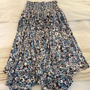 Women's Anthropologie Smocked-Waist Asymmetrical Skirt